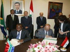 سورية وجنوب إفريقيا توقعان اتفاقية تعاون في المجال الاقتصادي وبرتوكول في المجال السياسي