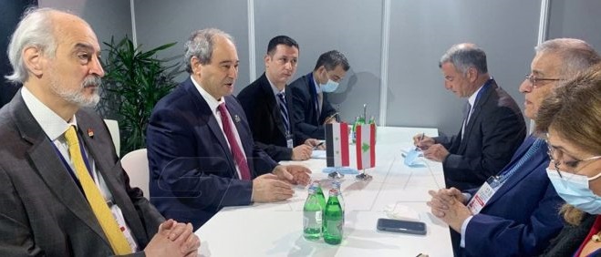 وزير الخارجية السوري يلتقي نظيره اللبناني في بلغراد ويؤكد حرص سورية على مساعدة لبنان